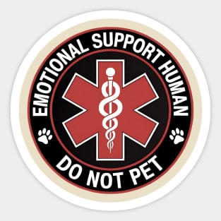 Emotional Support Husband Do Not Pet Sticker